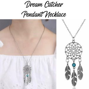 3-$15 Dream Catcher Multi Feather Pendant Boho Necklace